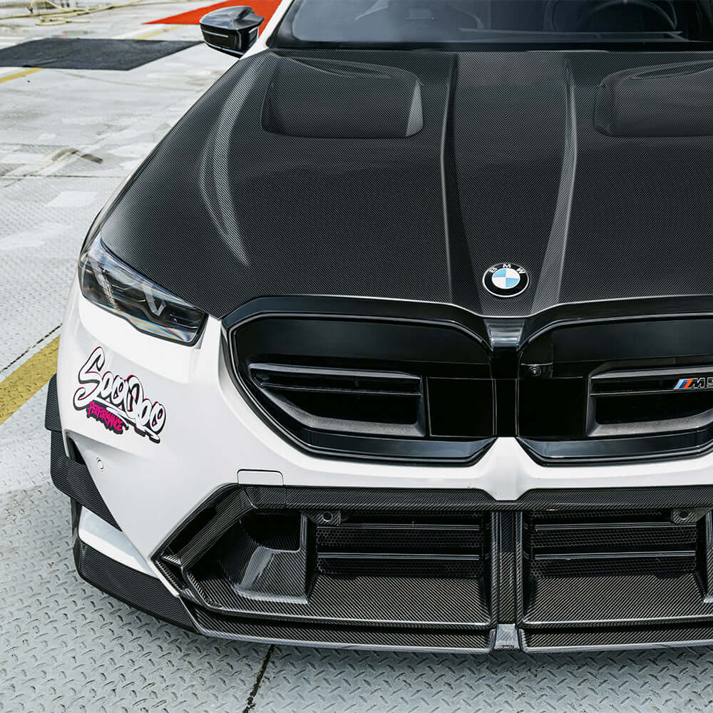 SOOQOO Carbon Motorkap voor BMW 5 Serie / 5 Serie Touring / M5 / M5 Touring G60, G61, G90, G99 (met ventilatie)