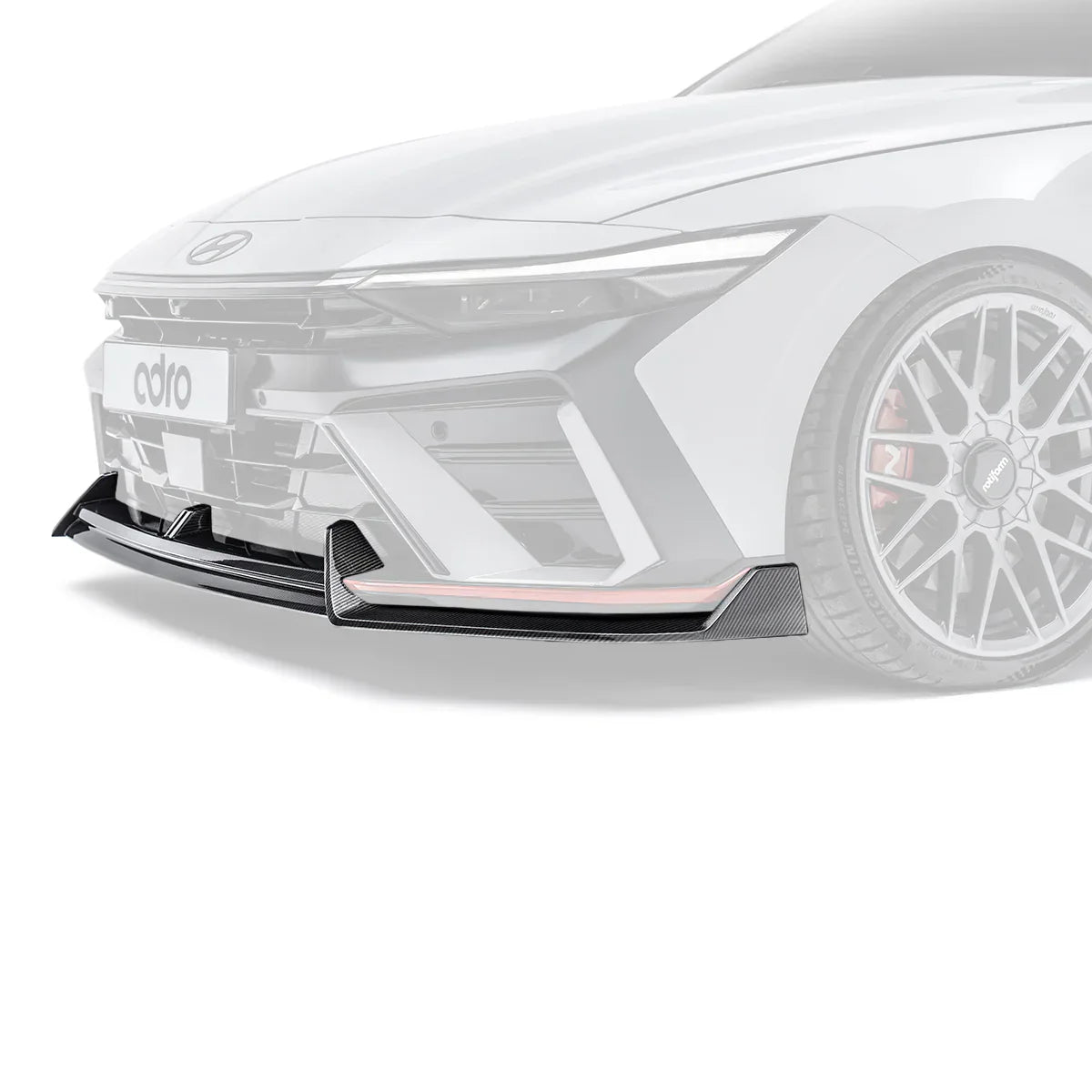 Adro Carbon Front Splitter voor Hyundai Elantra N Pe