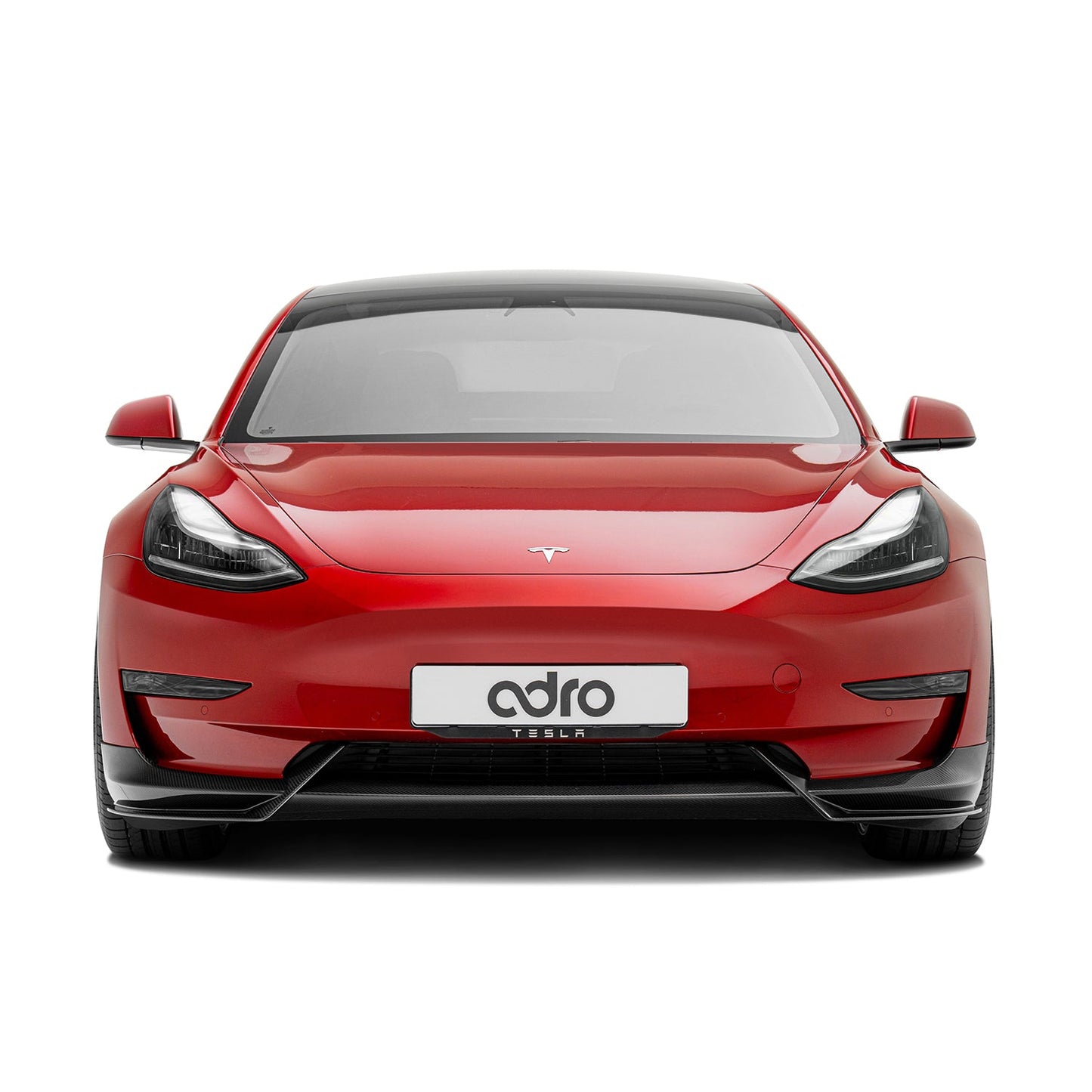 Adro Prepreg Carbon Front Splitter voor Tesla Model 3 V1