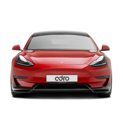 Adro Prepreg Carbon Front Splitter voor Tesla Model 3 V1