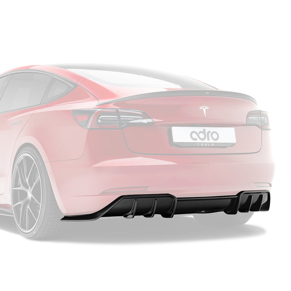 Adro Prepreg Carbon Diffuser voor Tesla Model 3 V1