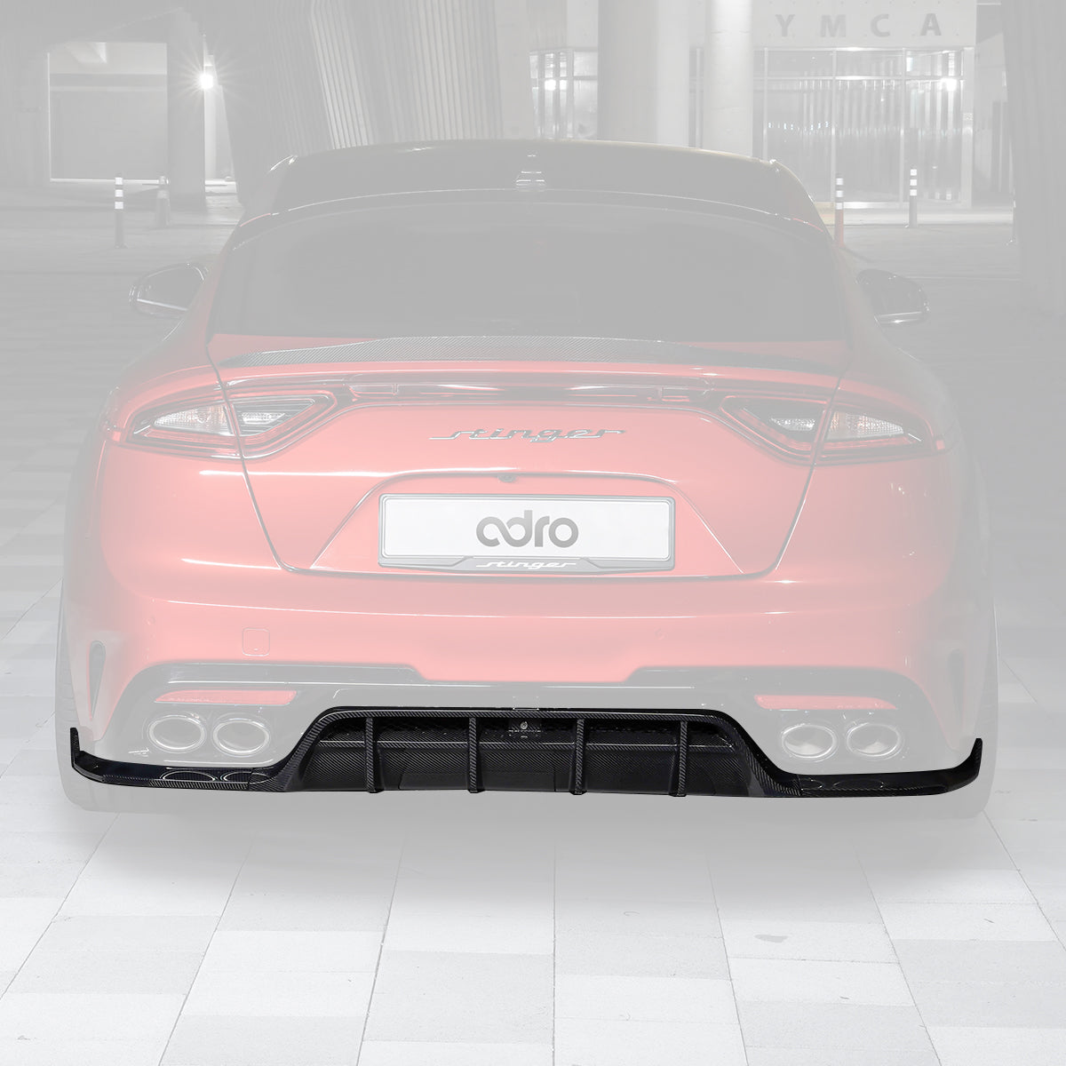 Adro Carbon Diffuser voor Kia Stinger