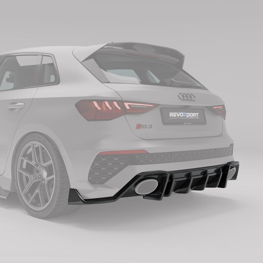 RevoZport Carbon Diffuser Sportback voor Audi RS3 8Y
