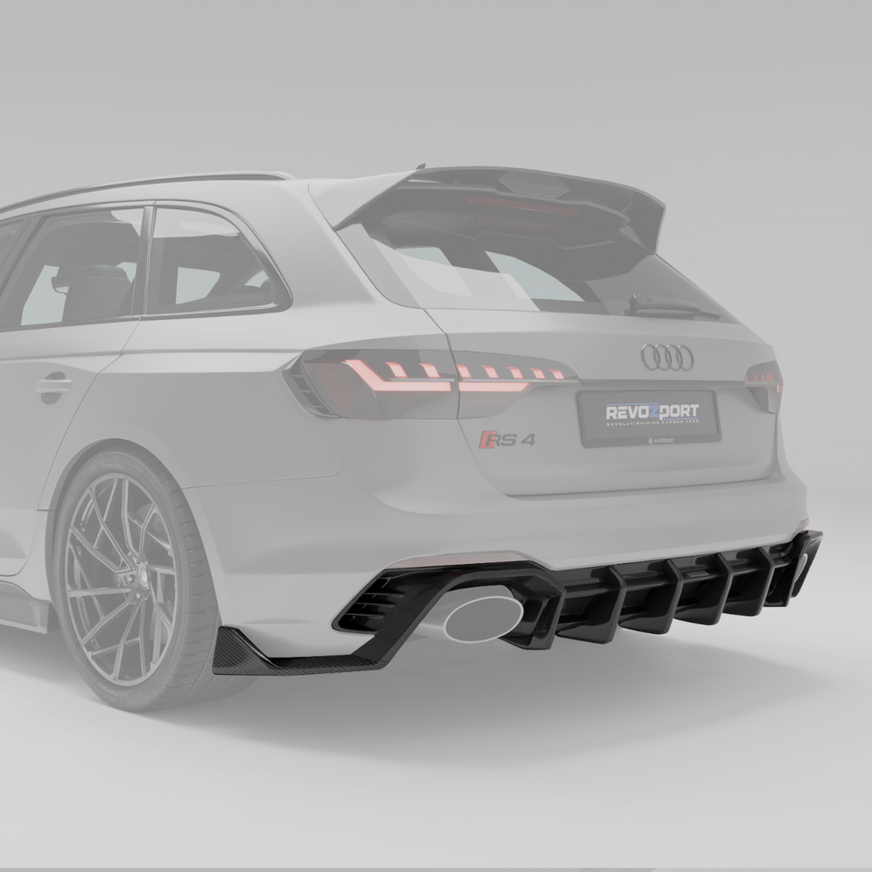 RevoZport Carbon Diffuser voor Audi RS4 B9.5