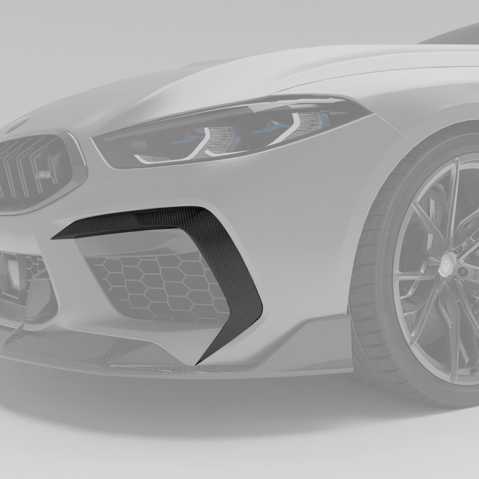RevoZport Carbon Canards voorbumper voor BMW M8 F91-F92-F93