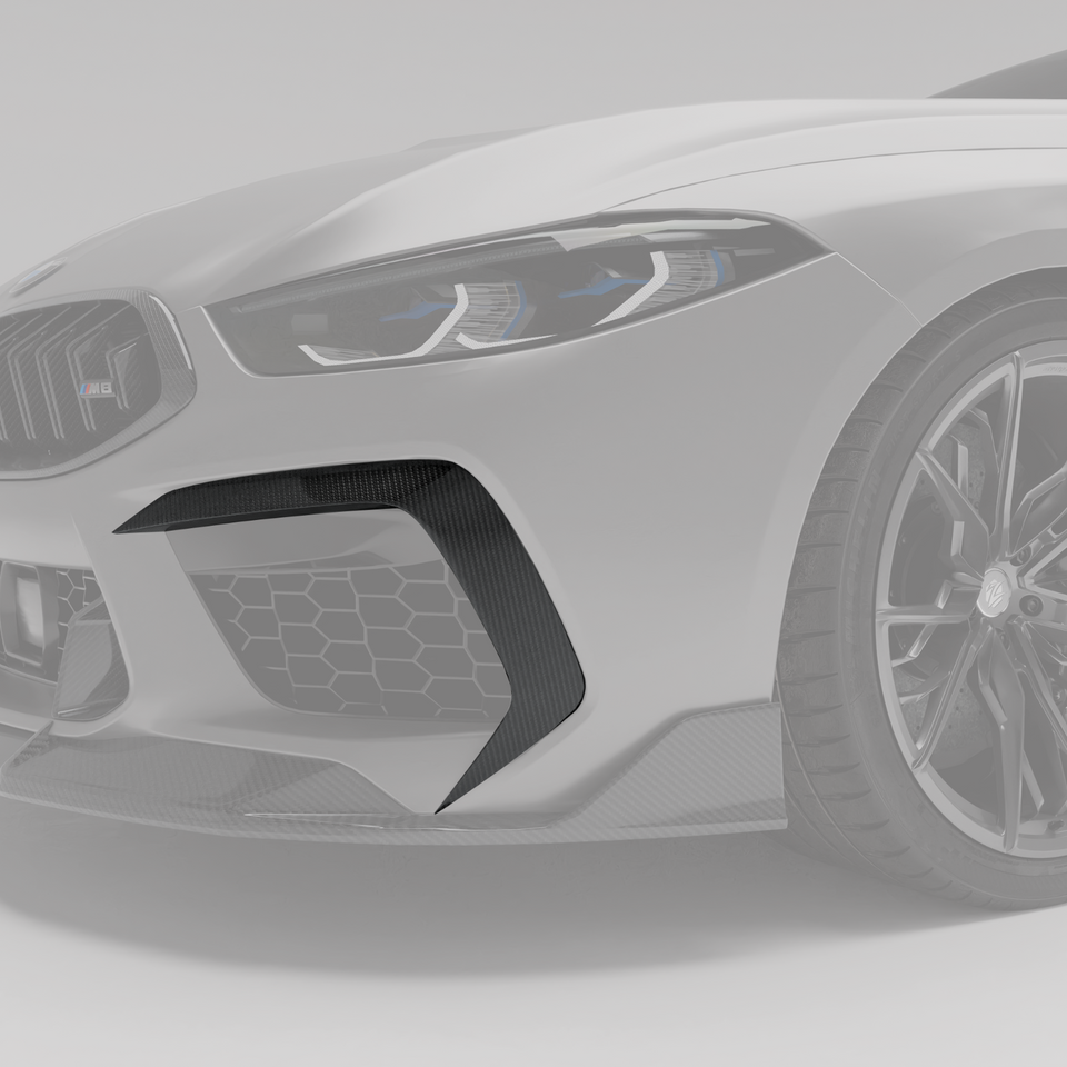 RevoZport Carbon Canards voorbumper voor BMW M8 F91-F92-F93