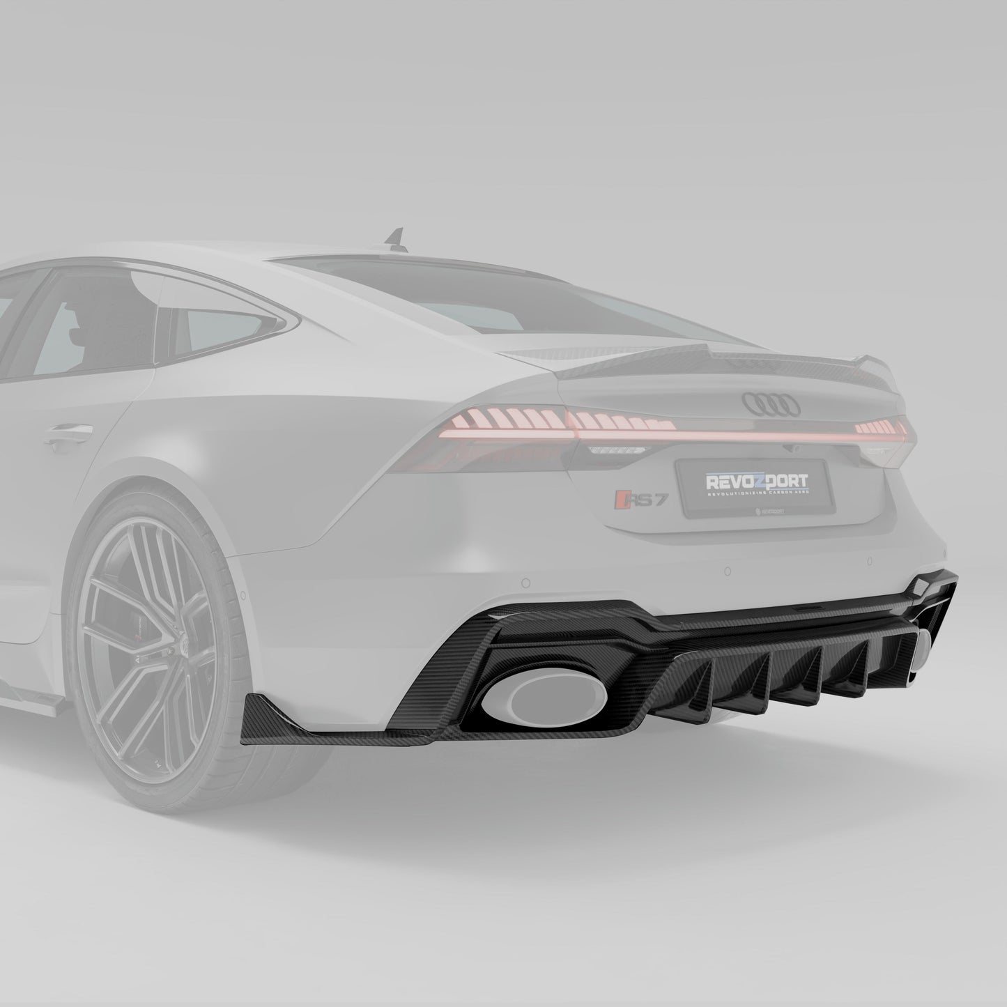 RevoZport Carbon Diffuser voor Audi RS7 C8