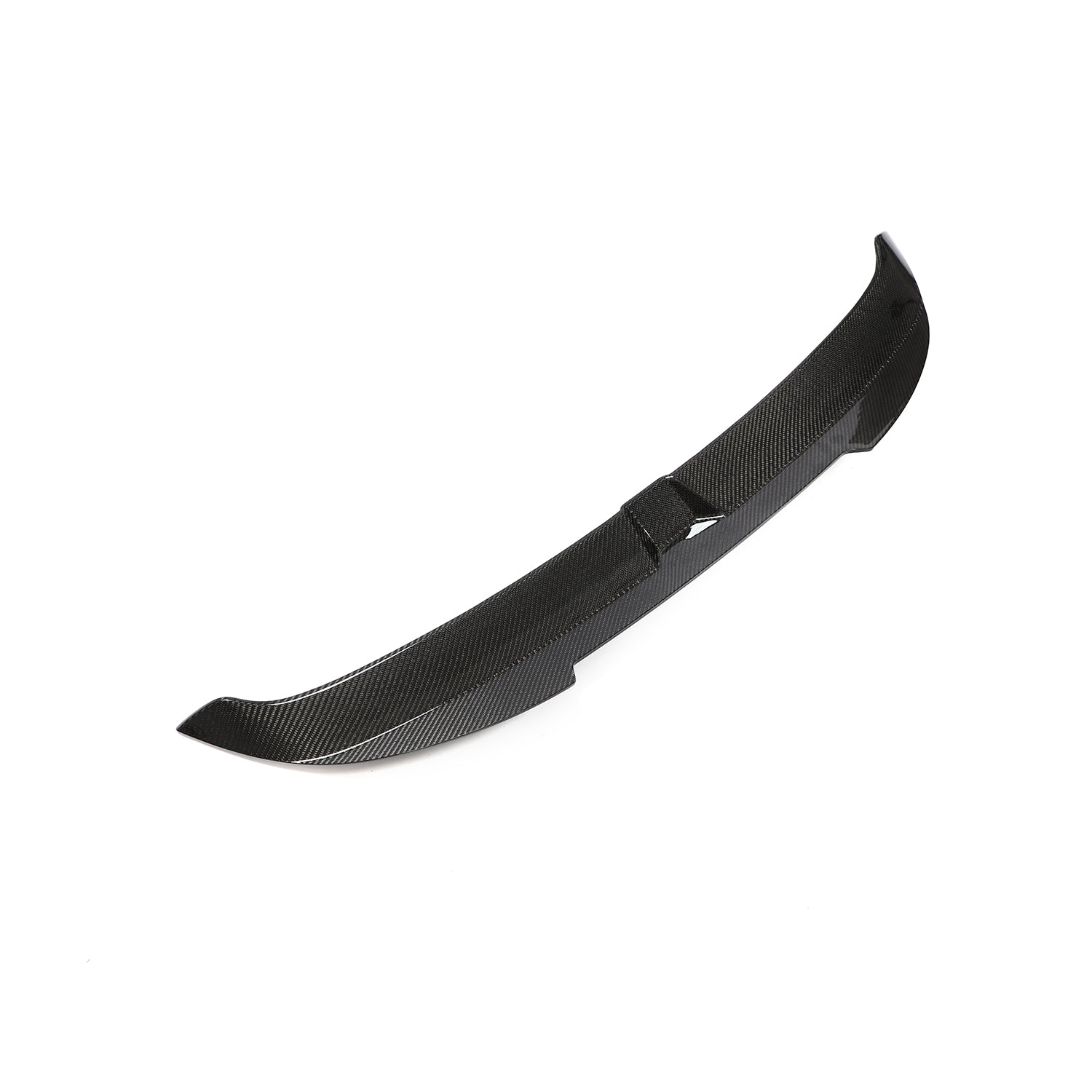 Carbon spoiler met zichtbaar twill-weefsel