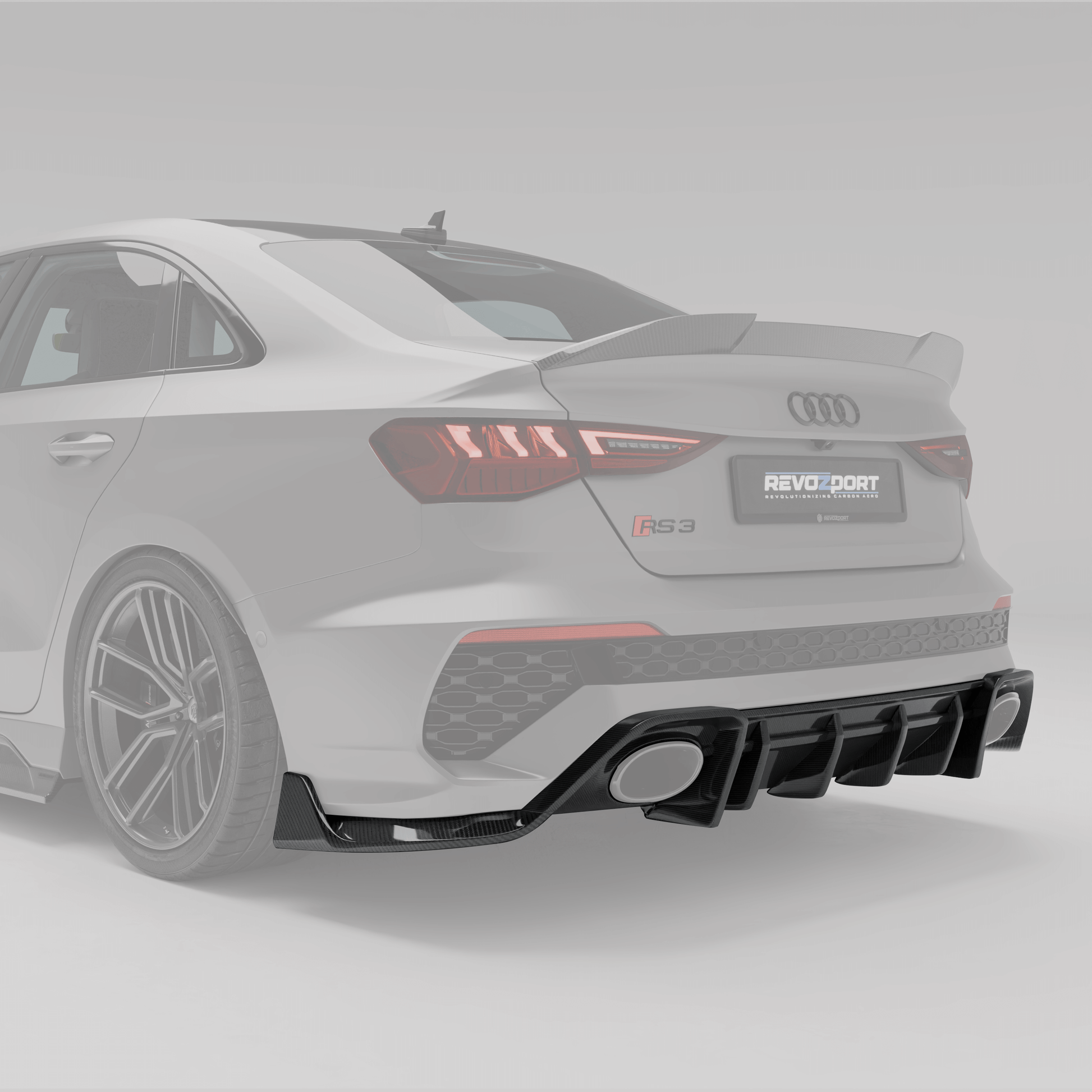 RevoZport Carbon Diffuser Sedan voor Audi RS3 8Y