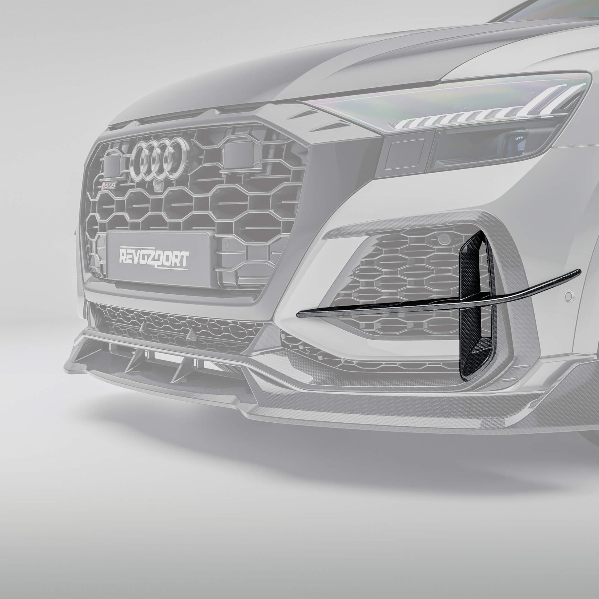 RevoZport Carbon Canards voorbumper voor Audi RSQ8
