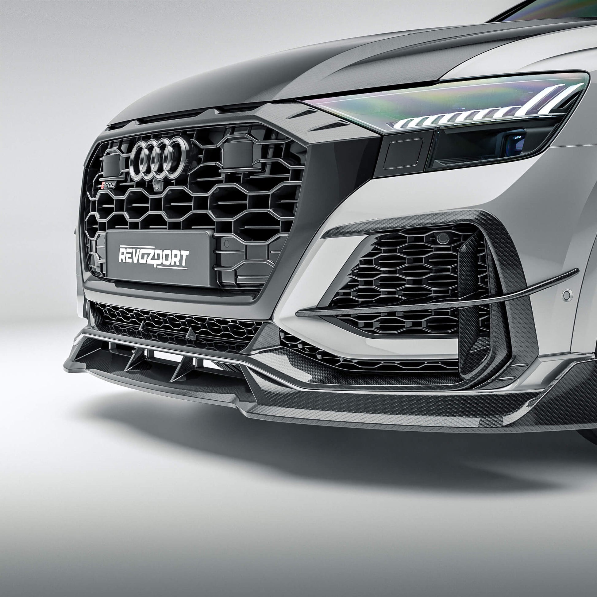 RevoZport Carbon Canards voorbumper voor Audi RSQ8