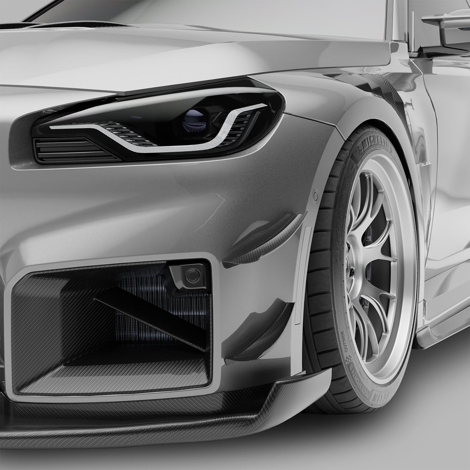 RevoZport Carbon Canards voorbumper voor BMW M2 G87