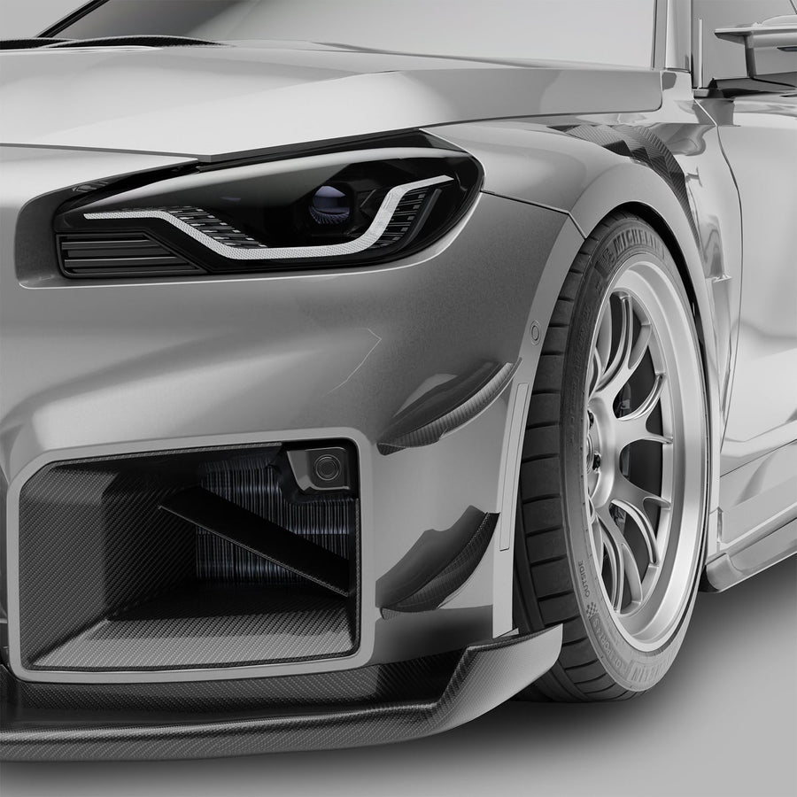 RevoZport Carbon Canards voorbumper voor BMW M2 G87