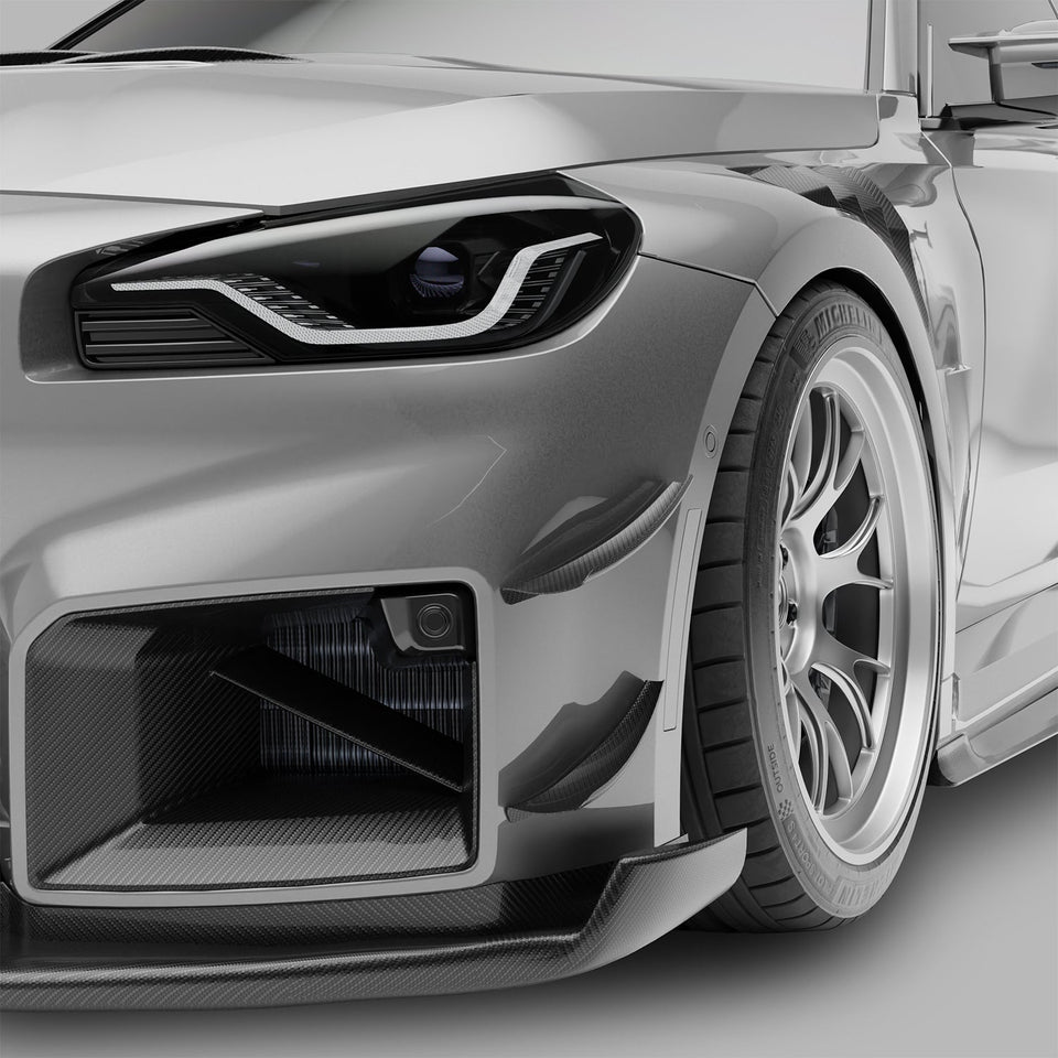 RevoZport Carbon Canards voorbumper voor BMW M2 G87