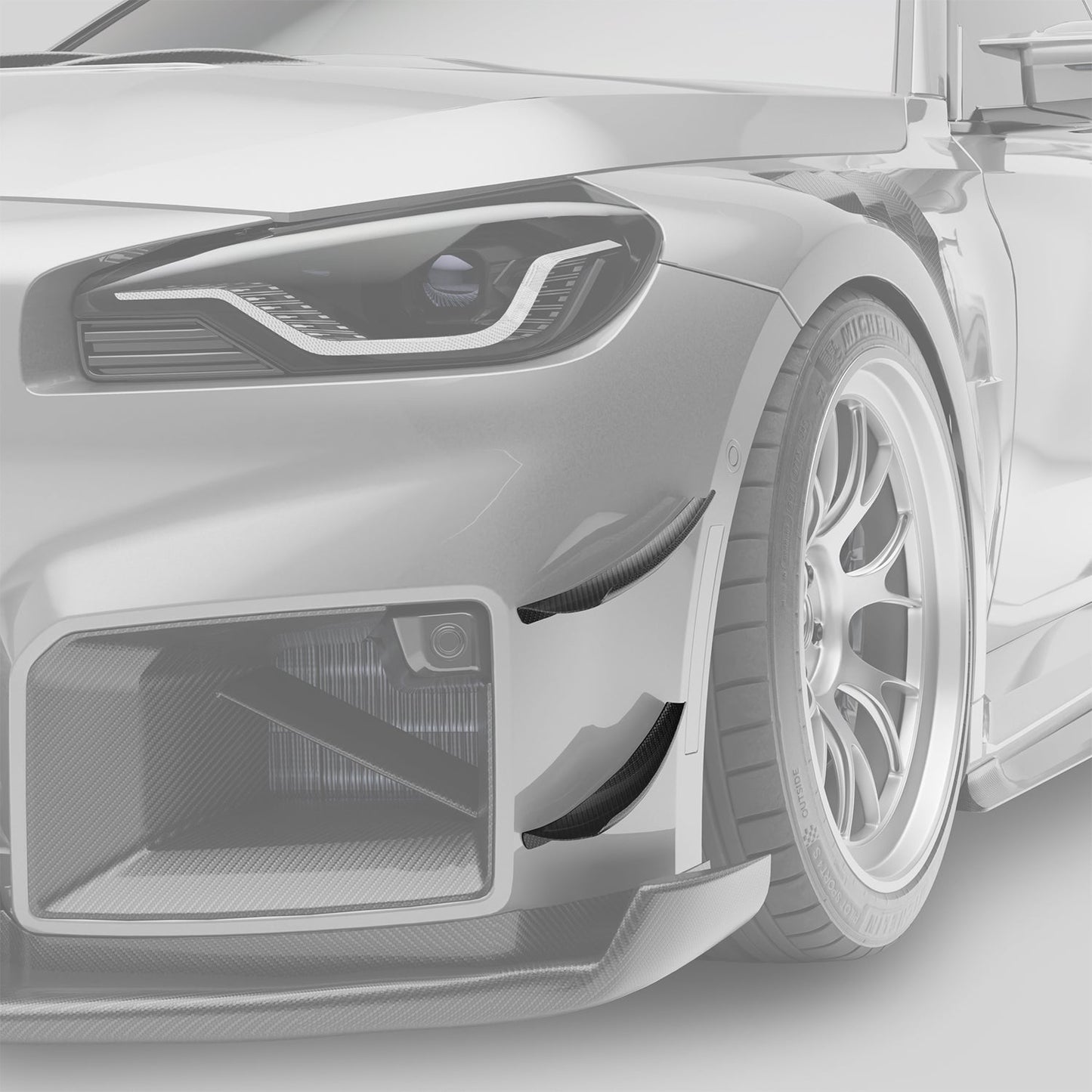 RevoZport Carbon Canards voorbumper voor BMW M2 G87