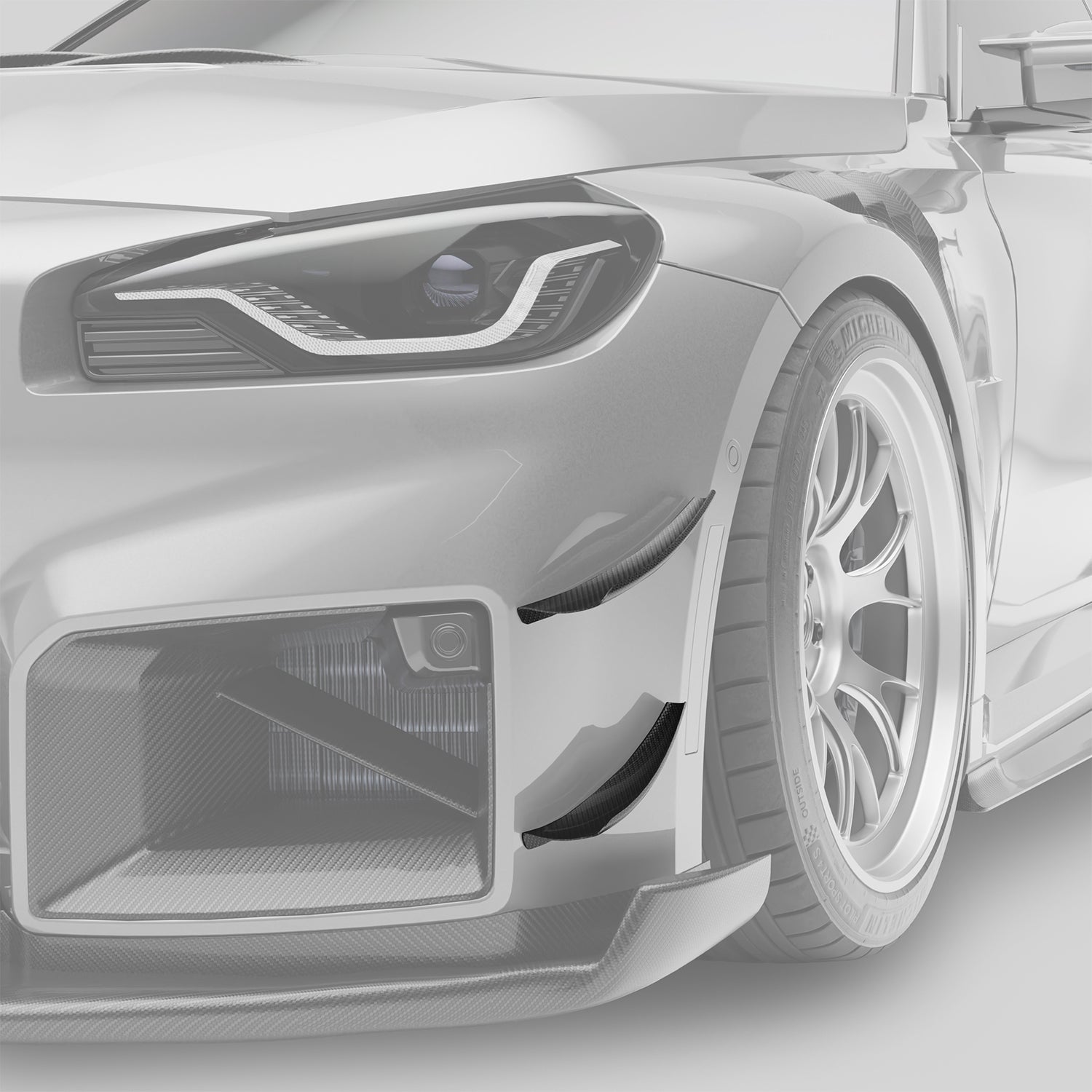RevoZport Carbon Canards voorbumper voor BMW M2 G87