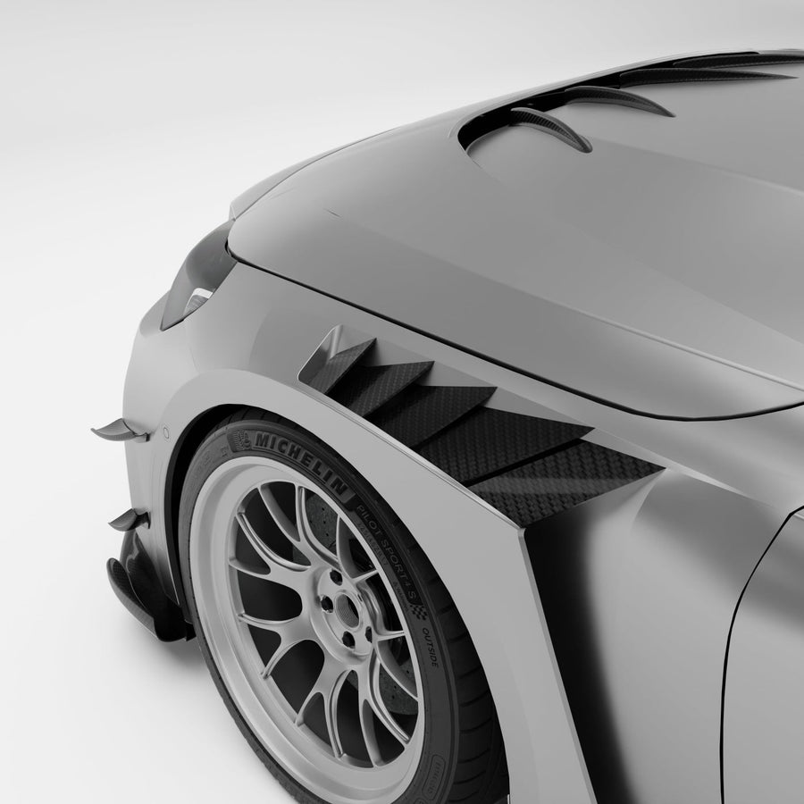 RevoZport Carbon Spatborden voorbumper Race voor BMW M2 G87