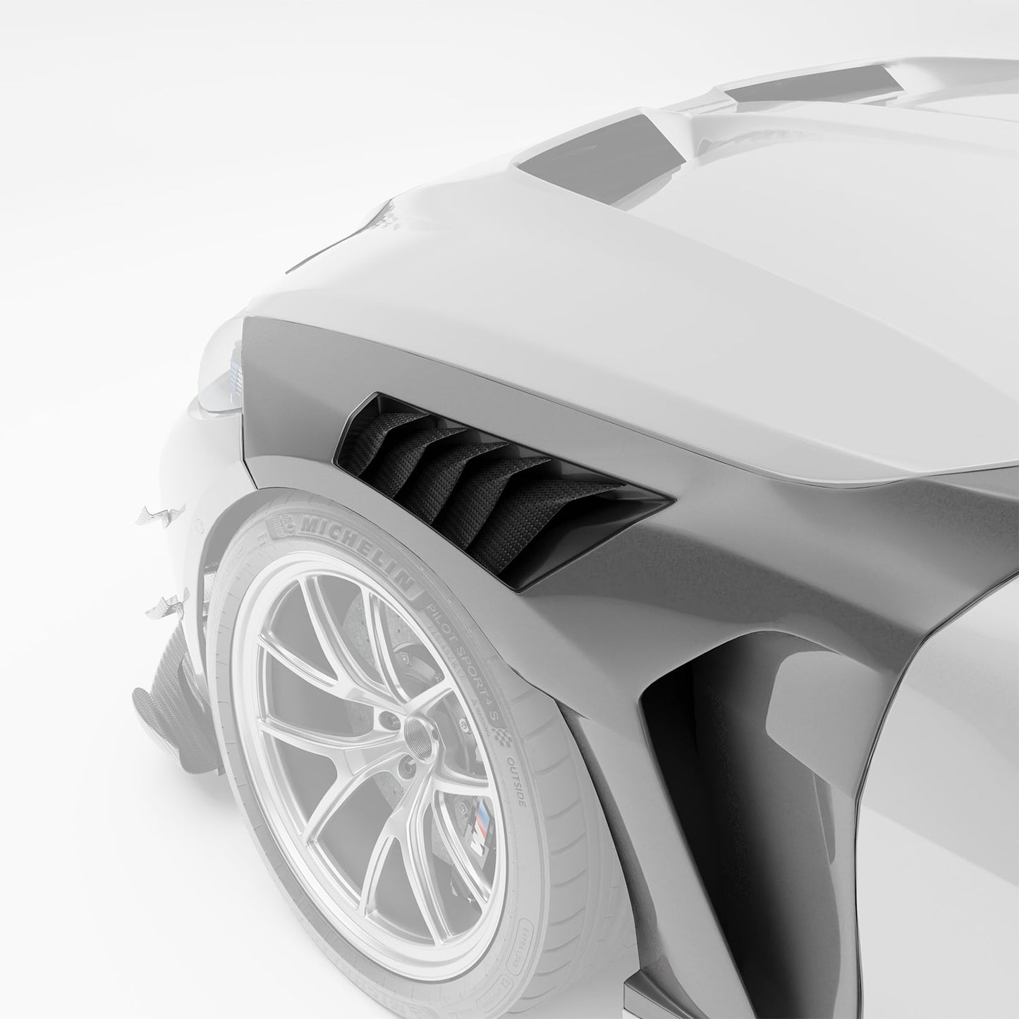 RevoZport Carbon Spatborden voorbumper voor BMW M4 G82
