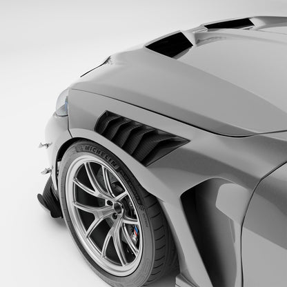 RevoZport Carbon Spatborden voorbumper voor BMW M4 G82
