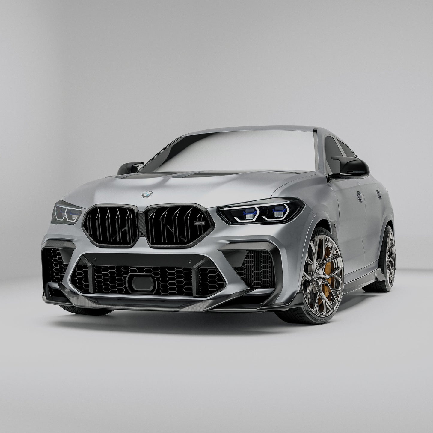RevoZport Carbon Front Splitter voorbumper voor BMW X6M F96