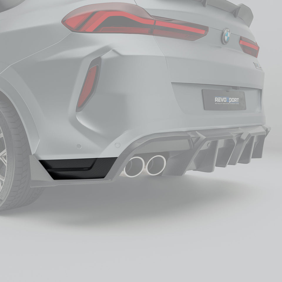 RevoZport Carbon Achterbumper Splitter voor BMW X6M F96
