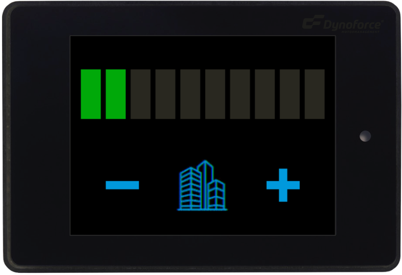 City Mode op het LCD-scherm van de Target Blu Eye 2