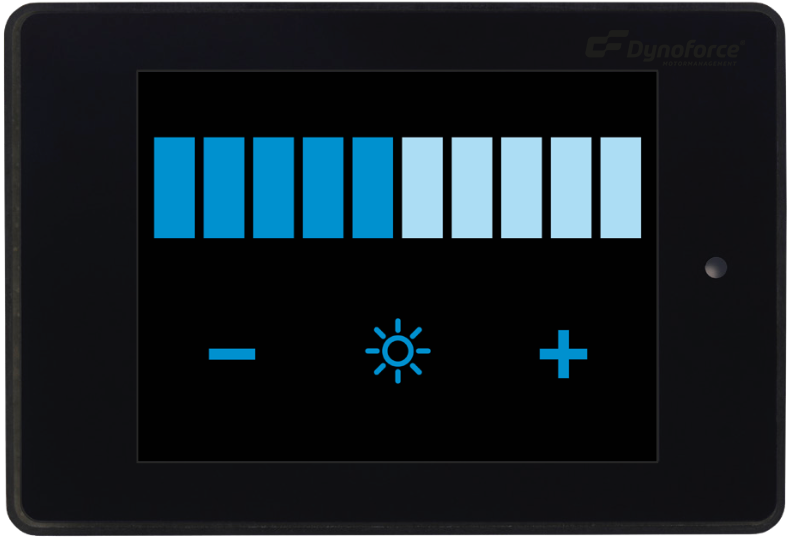 Helderheid van het display instellen op de Target Blu Eye 2