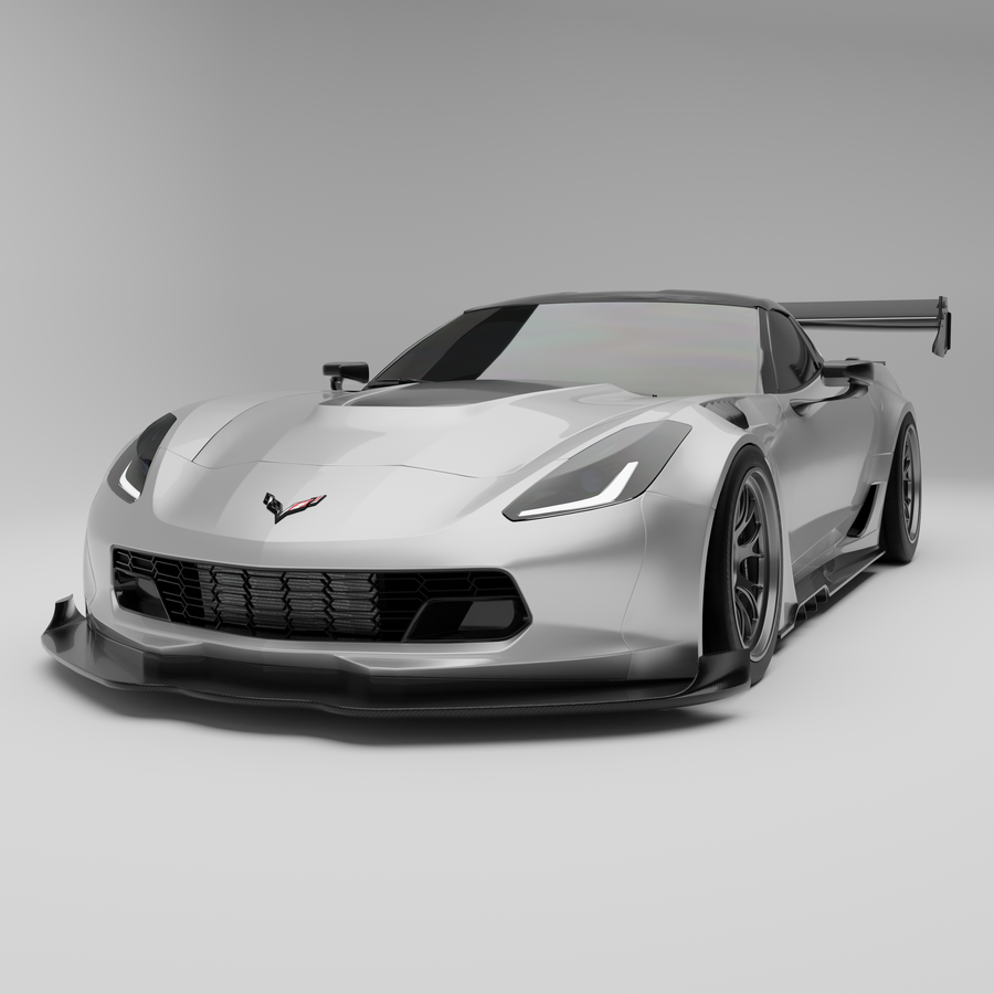 RevoZport Carbon Front Splitter voor Chevrolet Corvette C7