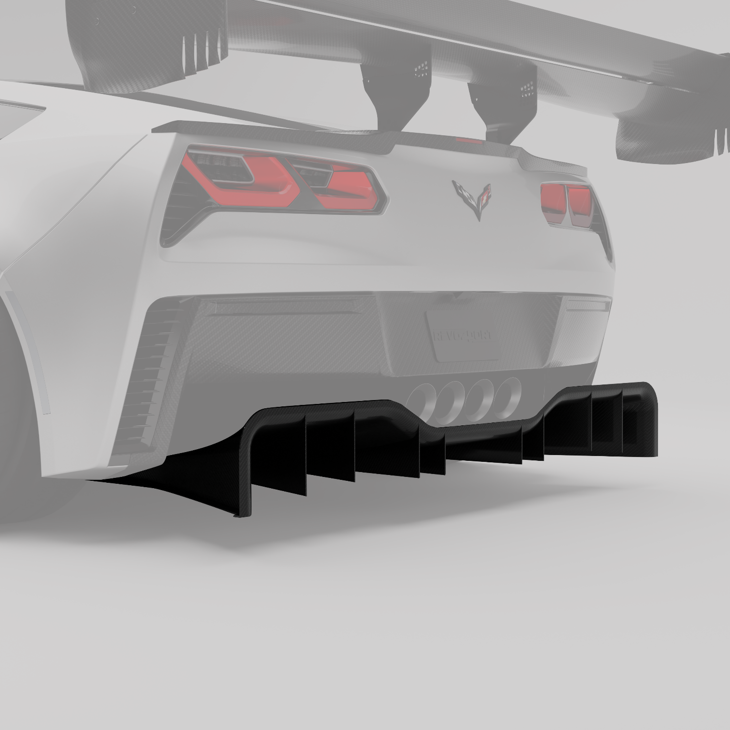 RevoZport Carbon Diffuser voor Chevrolet Corvette C7