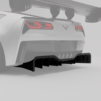 RevoZport Carbon Diffuser voor Chevrolet Corvette C7