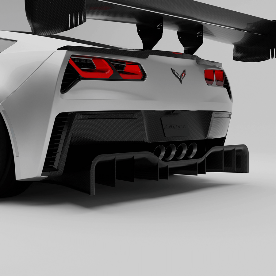 RevoZport Carbon Diffuser voor Chevrolet Corvette C7