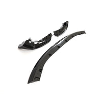 Dry Carbon Front Splitter 3-delig met rode hoekdelen voor BMW M3 / M4 / M3 Touring G80, G82, G81