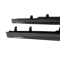 Carbon Side Skirts flat design with fins for BMW X5 G05