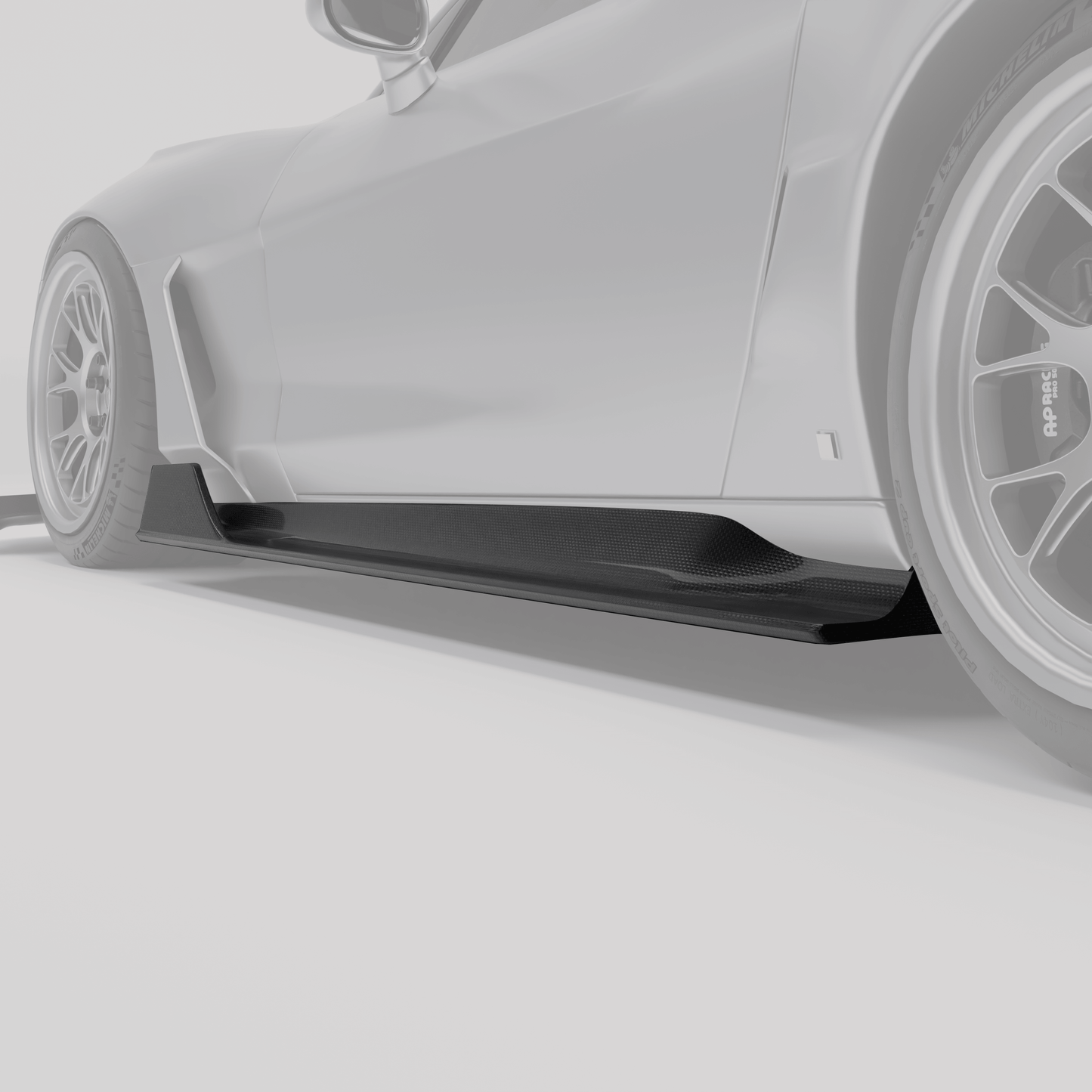 RevoZport Carbon Side Skirts voor Chevrolet Corvette C6