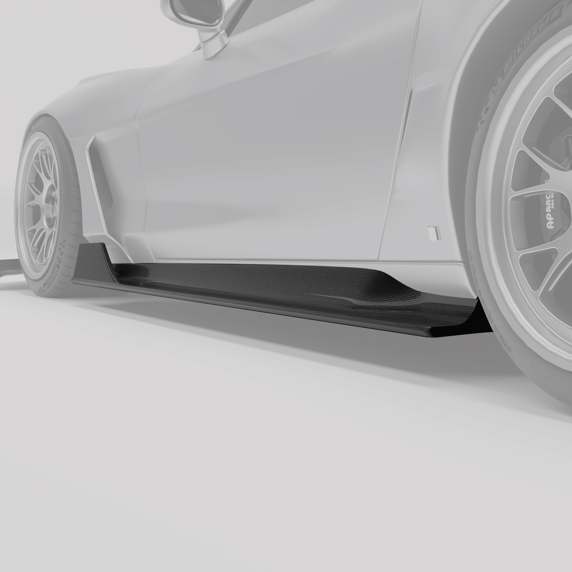 RevoZport Carbon Side Skirts voor Chevrolet Corvette C6