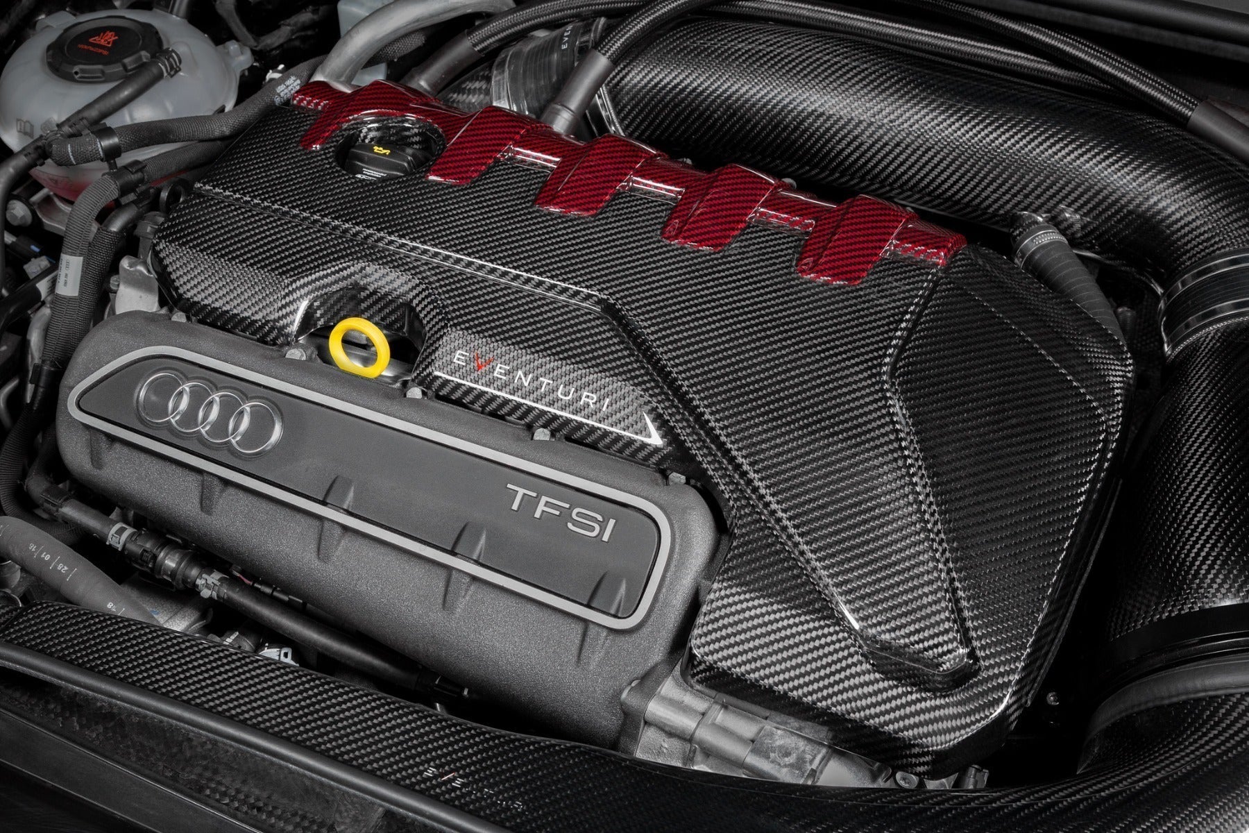 Eventuri Motorafdekplaat voor Audi RS3 / TTRS 8S Black and Red