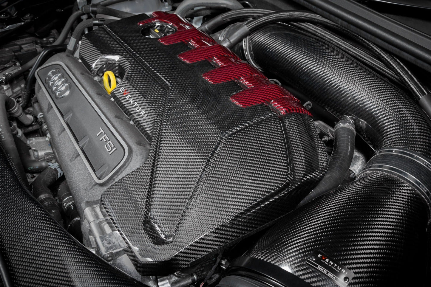 Eventuri Motorafdekplaat voor Audi RS3 / TTRS 8S Black and Red