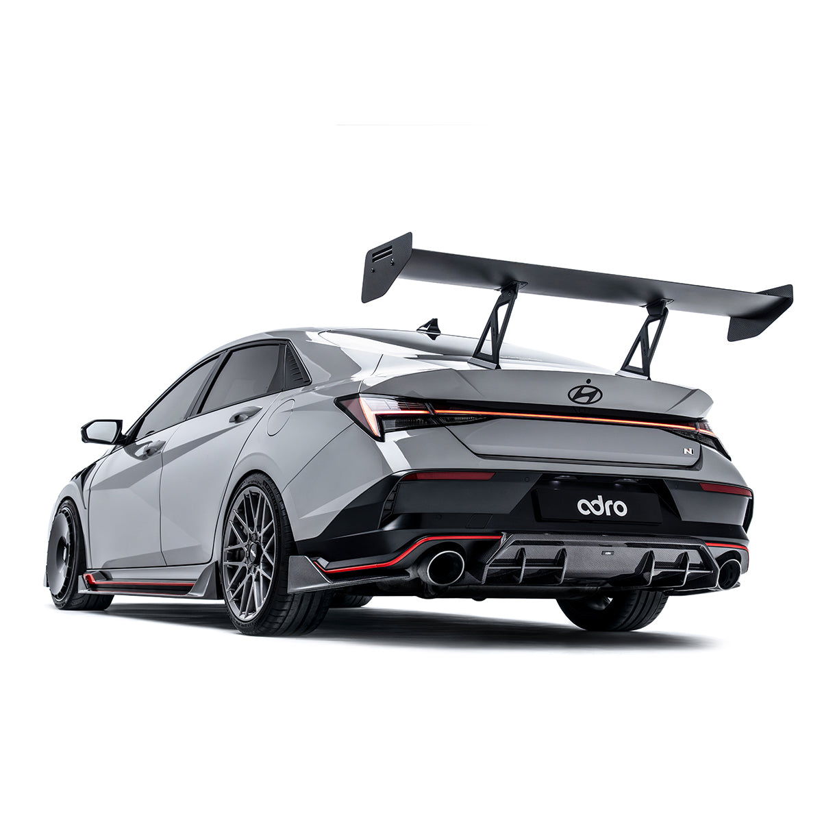 Adro Prepreg Carbon Achtervleugel voor Hyundai Elantra N Pe Motorsport