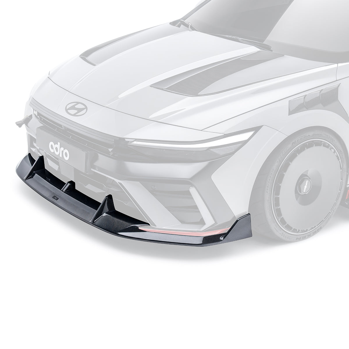 Adro Carbon Front Splitter voor Hyundai Elantra N Pe
