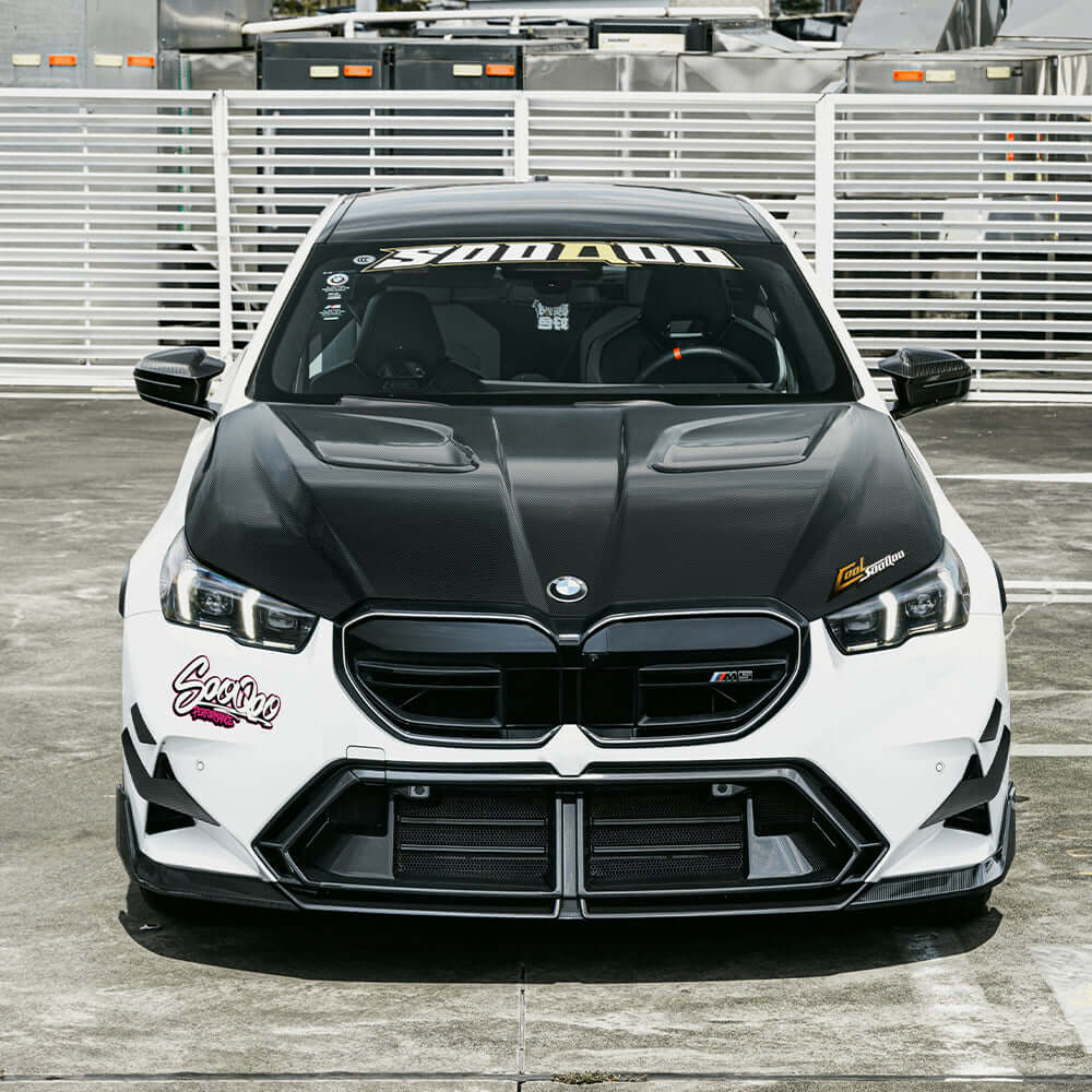 SOOQOO Carbon Motorkap voor BMW 5 Serie / 5 Serie Touring / M5 / M5 Touring G60, G61, G90, G99 (met ventilatie)