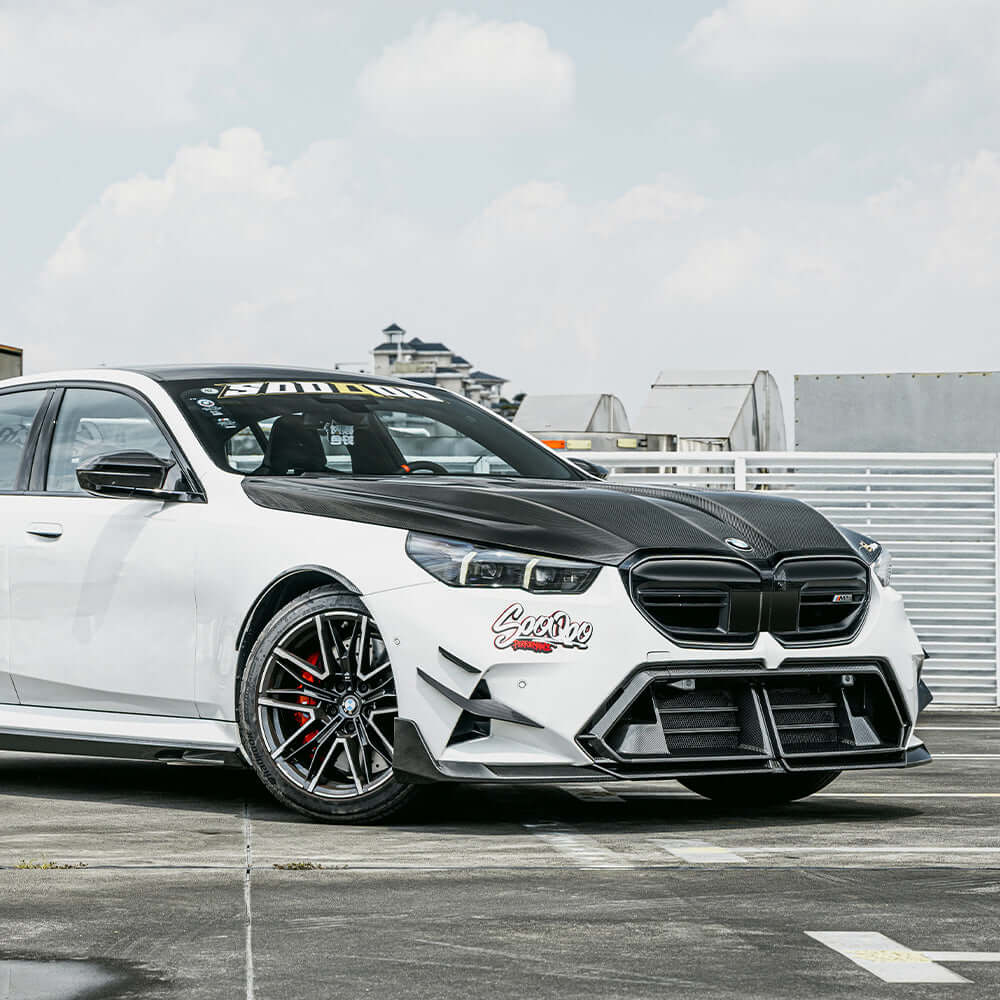 SOOQOO Carbon Motorkap voor BMW 5 Serie / 5 Serie Touring / M5 / M5 Touring G60, G61, G90, G99 (met ventilatie)