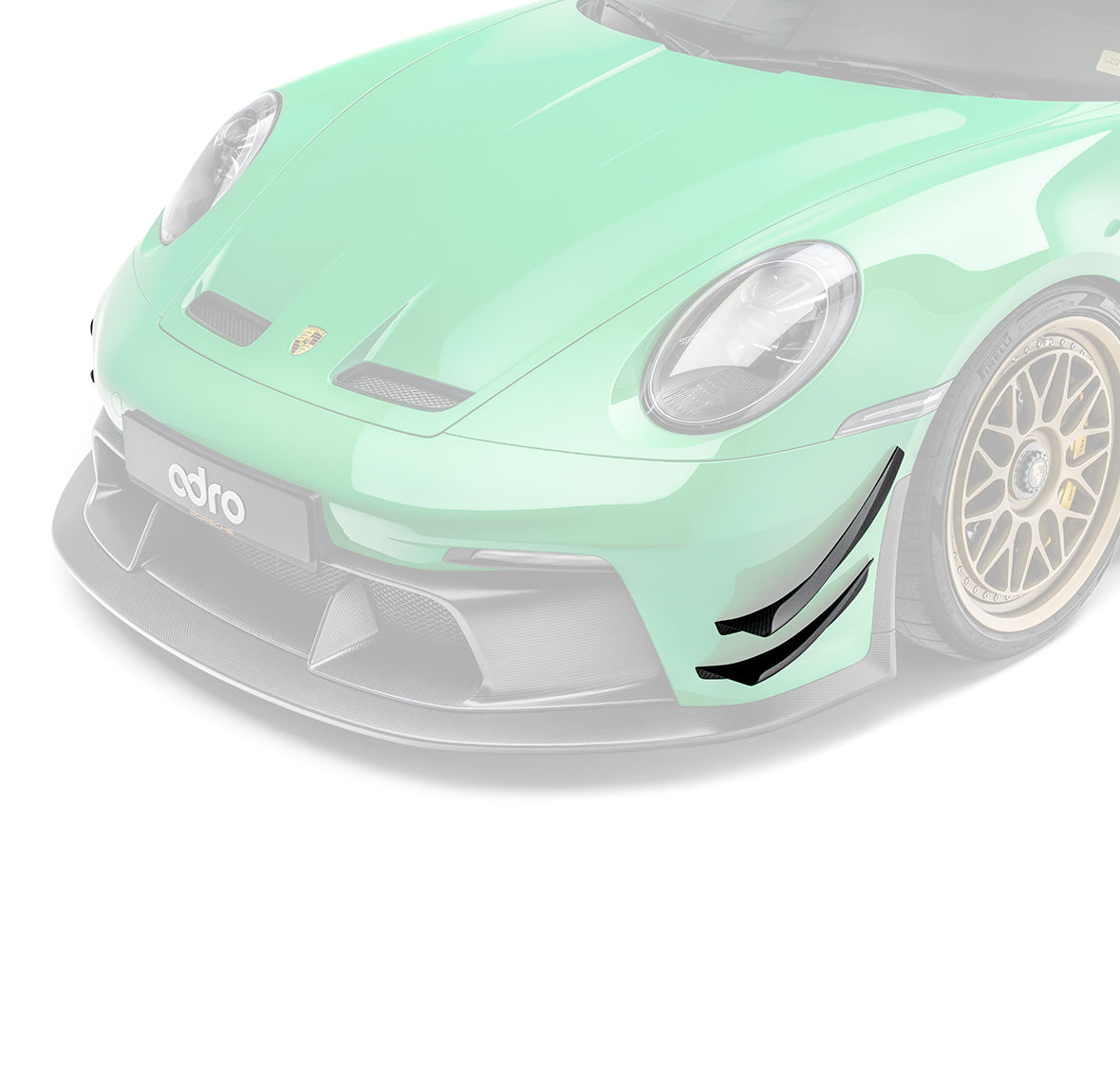 Adro Prepreg Carbon Canards voor Porsche 992.1 GT3