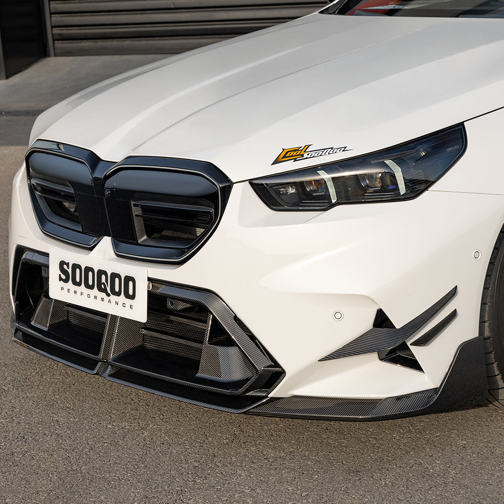 SOOQOO V2 Carbon Front Splitter voor BMW M5 / M5 Touring G90, G99