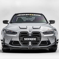 SOOQOO Carbon Trim voor BMW M3 / M3 Touring / M4 / M4 Cabrio G80, G81, G82, G83 (motorkap)