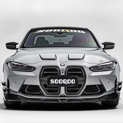SOOQOO Carbon Trim voor BMW M3 / M3 Touring / M4 / M4 Cabrio G80, G81, G82, G83 (motorkap)