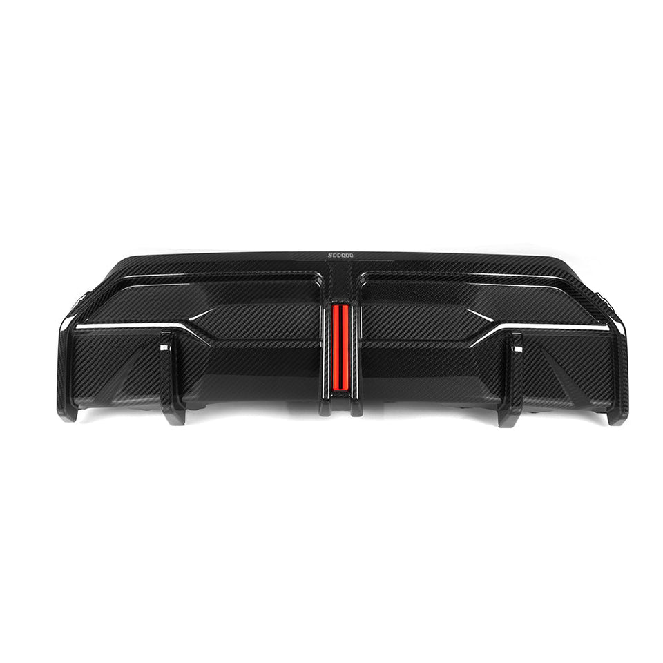 SOOQOO Carbon Diffuser voor BMW 2 Serie G42 (met remlicht)