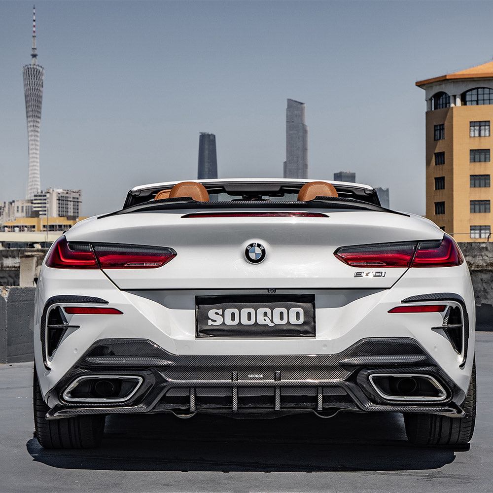 SOOQOO Carbon Diffuser voor BMW 8 Serie Cabrio / 8 Serie Coupe G14, G15