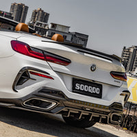 SOOQOO Carbon Diffuser voor BMW 8 Serie Cabrio / 8 Serie Coupe G14, G15