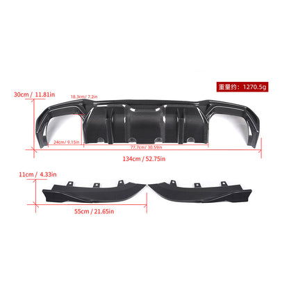 SOOQOO Carbon Diffuser voor BMW 4 Serie / 4 Serie Cabrio G22, G23