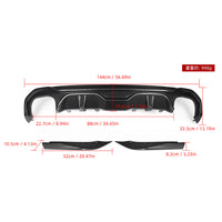 SOOQOO Carbon Diffuser voor BMW 4 Serie Gran Coupe G26 (dubbele uitlaat)